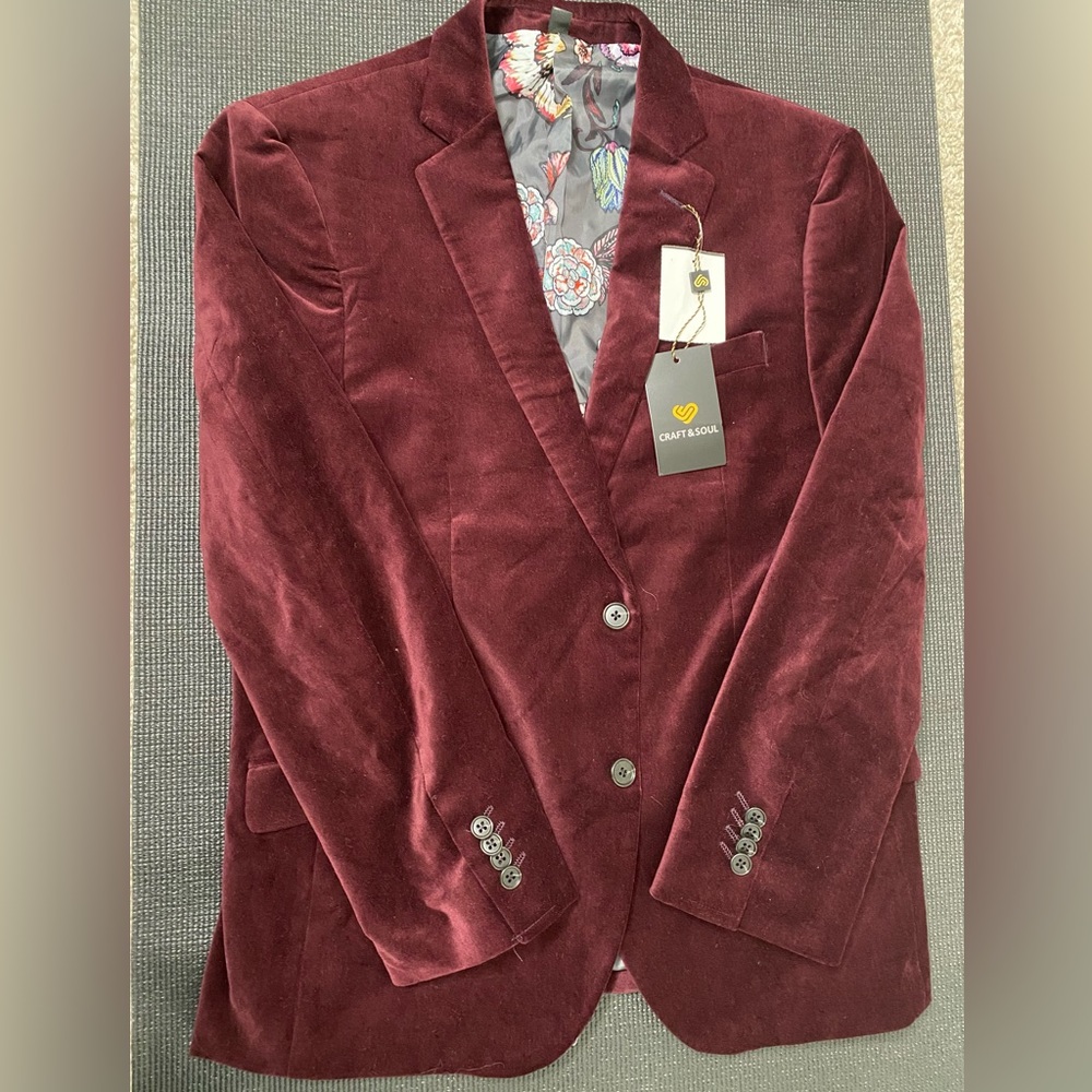 Mens Suit Jacket                                               Burgundy